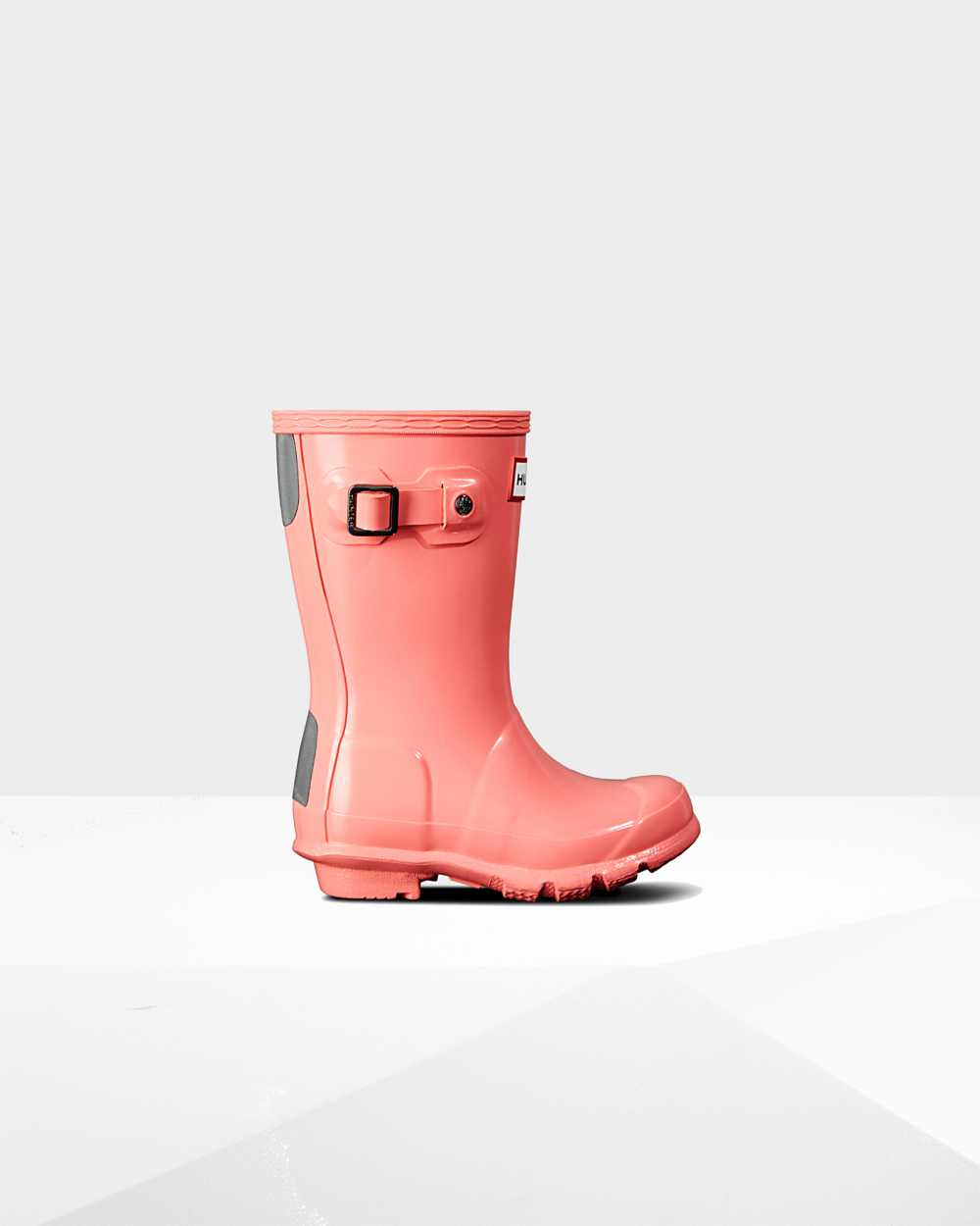 Hunter Original Big Gloss Kurze Gummistiefel Kinder - Hunter Stiefel Mit Mittelhohe Rosa | Deutschla